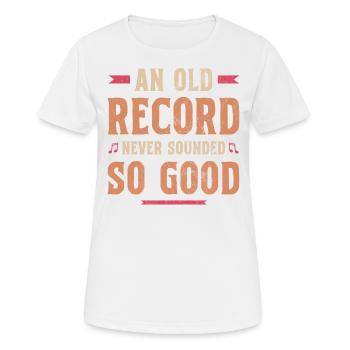 Collection vinyle platine, disque vinyle - T-shirt respirant Femme - blanc - Devant - AI Model Female 172 dark (172cm)