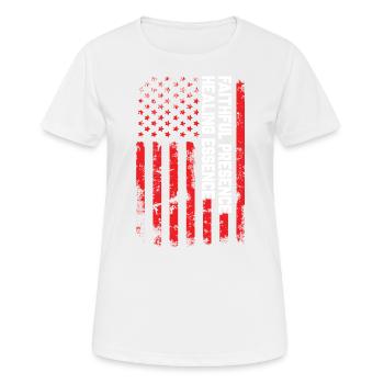Heilende Essenz Der Treuen Gegenwart, Kaplan - Frauen T-Shirt atmungsaktiv - Weiß - Vorne - AI Model Female 172 dark (172cm)