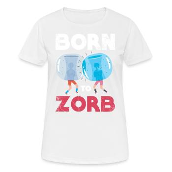 Né de Zorb, Zorbing - T-shirt respirant Femme - blanc - Devant - AI Model Female 172 dark (172cm)