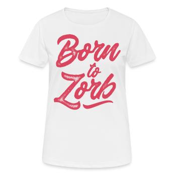 Né de Zorb, Zorbing - T-shirt respirant Femme - blanc - Devant - AI Model Female 172 dark (172cm)