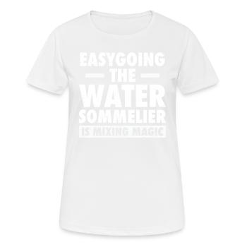 Sommelier de l’eau - T-shirt respirant Femme - blanc - Devant - AI Model Female 172 dark (172cm)
