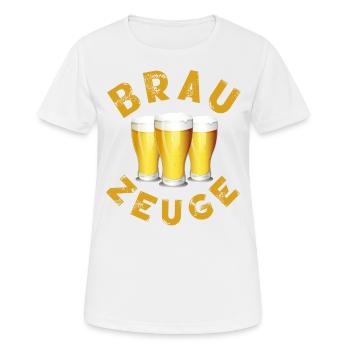 Brewman Beer Drinker - Women's Breathable T-Shirt - white - Front - AI Model Female 172 dark (172cm)