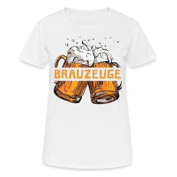 Brewman Beer Drinker - Women's Breathable T-Shirt - white - Front - AI Model Female 172 dark (172cm)