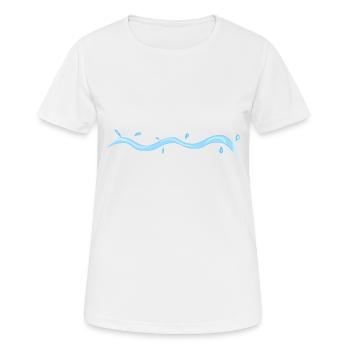 water line blue stroke - Women's Breathable T-Shirt - white - Front - AI Model Female 172 dark (172cm)