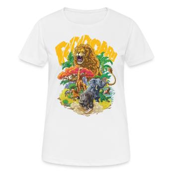 Tiere der Savanne #1 - Frauen T-Shirt atmungsaktiv - Weiß - Vorne - AI Model Female 172 dark (172cm)