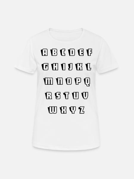 Alphabet - Women's Breathable T-Shirt - white