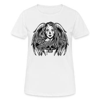Engel - Frauen T-Shirt atmungsaktiv - Weiß - Vorne - AI Model Female 172 dark (172cm)