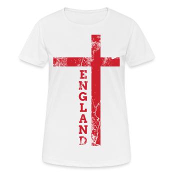 England flag flag - Women's Breathable T-Shirt - white - Front - AI Model Female 172 dark (172cm)
