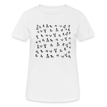 Pénis sexy - T-shirt respirant Femme - blanc - Devant - AI Model Female 172 dark (172cm)
