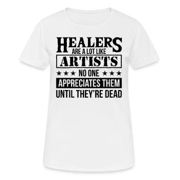 Les guérisseurs de joueurs comme les artistes ils aiment poison - T-shirt respirant Femme - blanc - Devant - AI Model Female 172 dark (172cm)