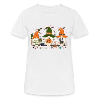 Es ist die Jahreszeit, Halloween Gnomes, Thanksgiving Gif - Frauen T-Shirt atmungsaktiv - Weiß - Vorne - AI Model Female 172 dark (172cm)