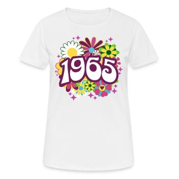 Retro Groovy Jahr 1965 Frauen 60 Jahre alt Geburtstag - Frauen T-Shirt atmungsaktiv - Weiß - Vorne - AI Model Female 172 dark (172cm)