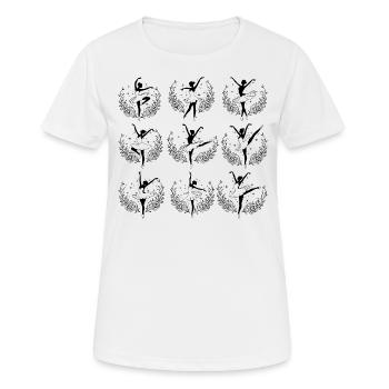 Flowers Ballet Dancer - Women's Breathable T-Shirt - white - Front - AI Model Female 172 dark (172cm)