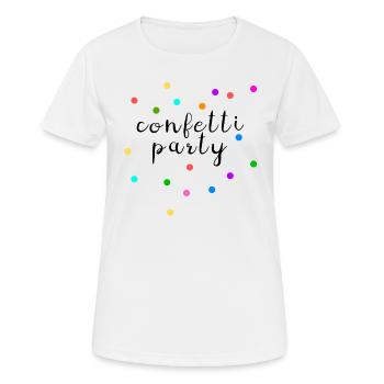 Confettis Fête colorée - T-shirt respirant Femme - blanc - Devant - AI Model Female 172 dark (172cm)