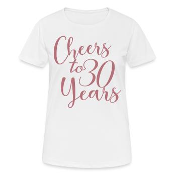 Vive les 30 ans du 30e anniversaire - T-shirt respirant Femme - blanc - Devant - AI Model Female 172 dark (172cm)