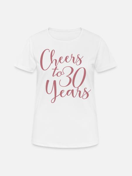 Vive les 30 ans du 30e anniversaire - Dame T-shirt svedtransporterende - hvid