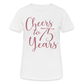 Vive les 75 ans du 75e anniversaire - T-shirt respirant Femme - blanc - Devant - AI Model Female 172 dark (172cm)