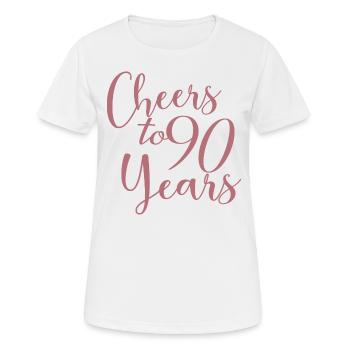 Vive les 90 ans du 90e anniversaire - T-shirt respirant Femme - blanc - Devant - AI Model Female 172 dark (172cm)