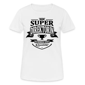 direktorin nummer eins - Frauen T-Shirt atmungsaktiv - Weiß - Vorne - AI Model Female 172 dark (172cm)