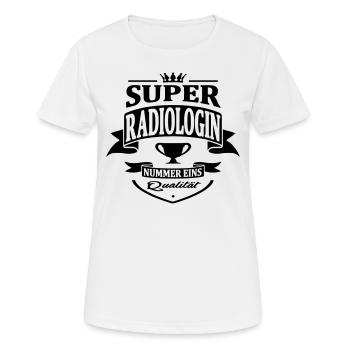 radiologin nummer eins - Frauen T-Shirt atmungsaktiv - Weiß - Vorne - AI Model Female 172 dark (172cm)