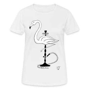 Shisha Flamingo - T-shirt respirant Femme - blanc - Devant - AI Model Female 172 dark (172cm)