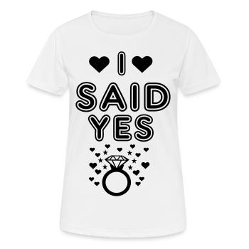 Engaged - Frauen T-Shirt atmungsaktiv - Weiß - Vorne - AI Model Female 172 dark (172cm)