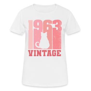 1963 Cat Vintage Pink Pink - Women's Breathable T-Shirt - white - Front - AI Model Female 172 dark (172cm)