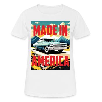 NOVA FABRIQUÉ EN AMÉRIQUE - T-shirt respirant Femme - blanc - Devant - AI Model Female 172 dark (172cm)