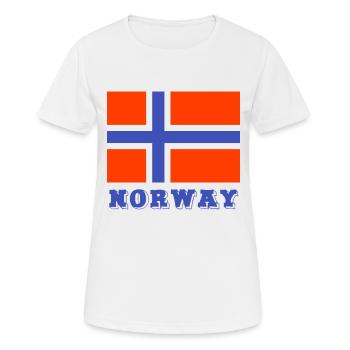 Norwegen - Frauen T-Shirt atmungsaktiv - Weiß - Vorne - AI Model Female 172 dark (172cm)