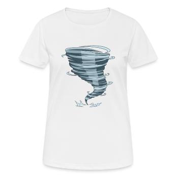 Cyclone de tempête pour un chasseur de tempête - T-shirt respirant Femme - blanc - Devant - AI Model Female 172 dark (172cm)