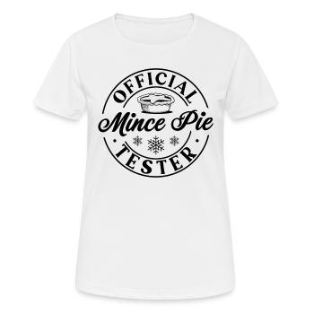 Testeur officiel de tarte hachée - T-shirt respirant Femme - blanc - Devant - AI Model Female 172 dark (172cm)