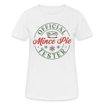 Testeur officiel de tarte hachée - T-shirt respirant Femme - blanc - Devant - AI Model Female 172 dark (172cm)