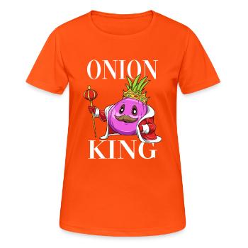 Onion King - Frauen T-Shirt atmungsaktiv - Neonorange - Vorne - AI Model Female 172 dark (172cm)