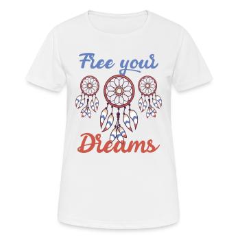 Träumen Traumfänger Traum Dream - Frauen T-Shirt atmungsaktiv - Weiß - Vorne - AI Model Female 172 dark (172cm)