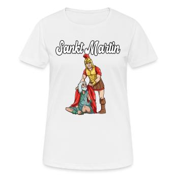 Sankt Martin St Martin - Frauen T-Shirt atmungsaktiv - Weiß - Vorne - AI Model Female 172 dark (172cm)
