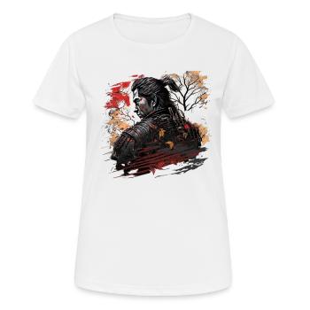 Samurai Japan Kultur - Frauen T-Shirt atmungsaktiv - Weiß - Vorne - AI Model Female 172 dark (172cm)