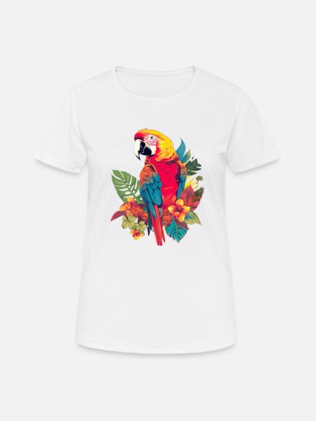 Ara Papagei für einen Vogelliebhaber - Frauen T-Shirt atmungsaktiv - Weiß