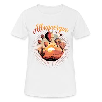 Albuquerque Ballon New Mexico Heißluftballon - Frauen T-Shirt atmungsaktiv - Weiß - Vorne - AI Model Female 172 dark (172cm)