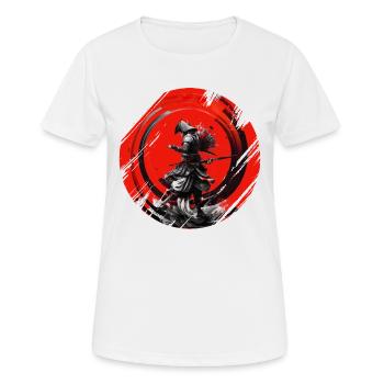 Samurai Japan Kultur - Frauen T-Shirt atmungsaktiv - Weiß - Vorne - AI Model Female 172 dark (172cm)