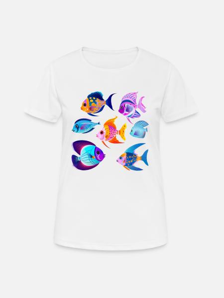 Exotische Zierfische Aquaristik Aquarium - Frauen T-Shirt atmungsaktiv - Weiß