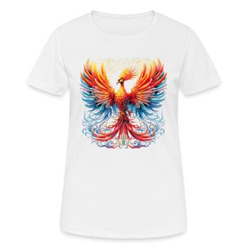 Aufsteigender Phönix Feuer Inspirierende Fantasie - Frauen T-Shirt atmungsaktiv - Weiß - Vorne - AI Model Female 172 dark (172cm)