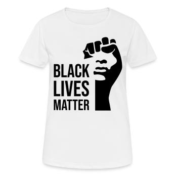 Black Lives Matter - T-shirt respirant Femme - blanc - Devant - AI Model Female 172 dark (172cm)