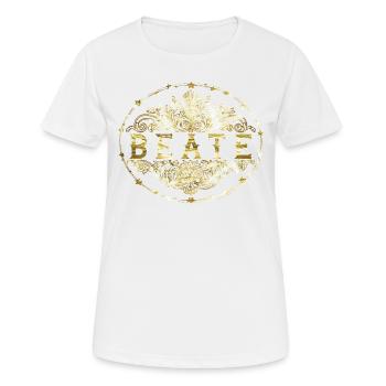 Beate - Frauen T-Shirt atmungsaktiv - Weiß - Vorne - AI Model Female 172 dark (172cm)