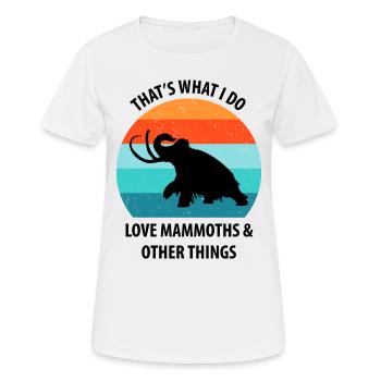Drôle de mammouth âge de pierre âge glaciaire conception préhistorique - T-shirt respirant Femme - blanc - Devant - AI Model Female 172 dark (172cm)