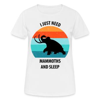 Drôle de mammouth âge de pierre âge glaciaire conception préhistorique - T-shirt respirant Femme - blanc - Devant - AI Model Female 172 dark (172cm)