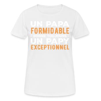 Terrific Dad Gives an Exceptional Grandpa - Women's Breathable T-Shirt - white - Front - AI Model Female 172 dark (172cm)