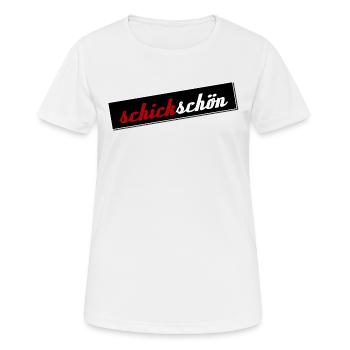 Schick Schön - Frauen T-Shirt atmungsaktiv - Weiß - Vorne - AI Model Female 172 dark (172cm)