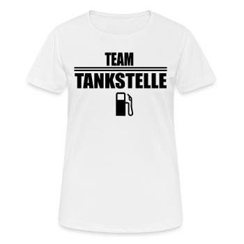 Team Tankstelle, Kasse Tankwart shirt Geschenk - Frauen T-Shirt atmungsaktiv - Weiß - Vorne - AI Model Female 172 dark (172cm)