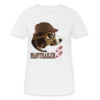 Mantrailer chien chien de sauvetage chien de sauvetage Chien - T-shirt respirant Femme - blanc - Devant - AI Model Female 172 dark (172cm)