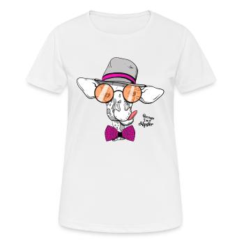 Hipster Giraffe - Frauen T-Shirt atmungsaktiv - Weiß - Vorne - AI Model Female 172 dark (172cm)